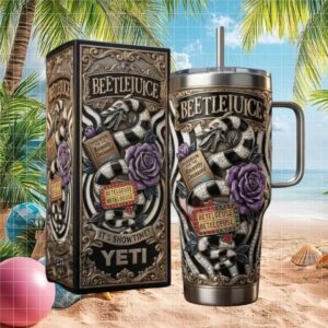 Beetlejuice Sandworm “It's Showtime” 3D Embossed Yeti Tumbler