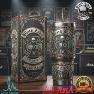 Black Label Society “Doom Crew Inc” Heavy Metal 3D Skull Band Tumbler