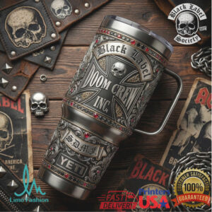 Black Label Society “Doom Crew Inc” Heavy Metal 3D Skull Band Tumbler
