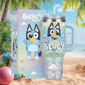 Bluey Character 3D Relief 40oz Pastel Insulated Tumbler