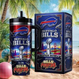 Buffalo Bills Super Bowl 2026 Bills Mafia Official Fan Edition 40oz Tumbler