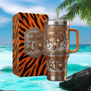 Calvin and Hobbes 40th Anniversary Winter Tumbler Luxury Sledding Gift Set