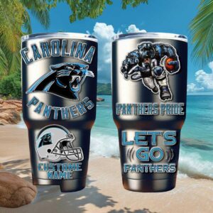 Carolina Panthers Pride Custom Name Personalized Football Tumbler