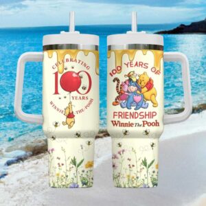 Celebrating 100 Years Winnie The Pooh Balloon Floral Tumbler
