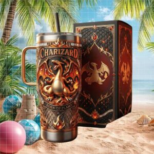 Charizard “Born of Flame” Pokémon 3D Sculpted Fire Type Collector Tumbler