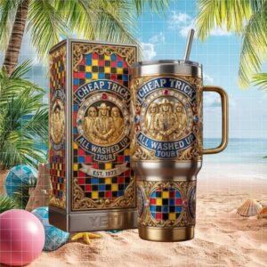 Cheap Trick All Washed Up Tour 1973 Retro 3D Commemorative Tumbler