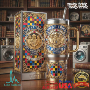 Cheap Trick All Washed Up Tour Retro Checkerboard Tumbler Wrap
