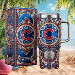 Chicago Cubs Wrigley Field Embossed Luxury Sports Tumbler