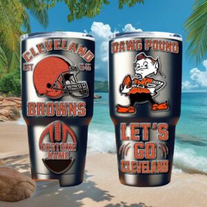 Cleveland Browns Dawg Pound Custom Name Tumbler Personalized Fan Gear