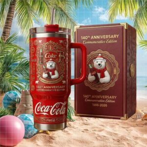 Coca Cola 140th Anniversary Commemorative Polar Bear 3D Tumbler Edition