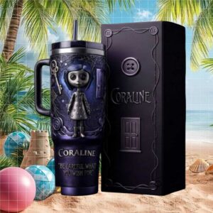 Coraline “Be Careful What You Wish For” 3D Gothic Movie Tumbler