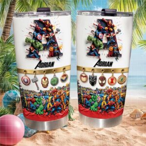 Custom Marvel Avengers Superheroes Multiverse Character 3D Effect Tumbler