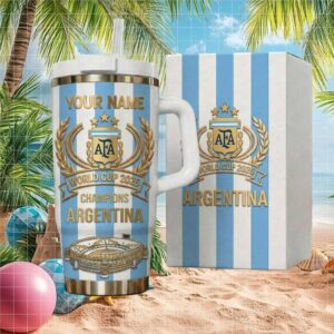 Custom Name Argentina AFA World Cup 2026 Champions 40oz Tumbler