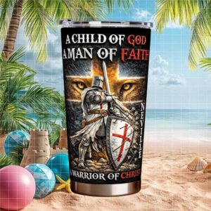 Custom Warrior of Christ Knight Templar Faith Stainless Steel Tumbler