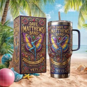 Dave Matthews Band 30 Years of Music Butterfly Art 40oz Tumbler