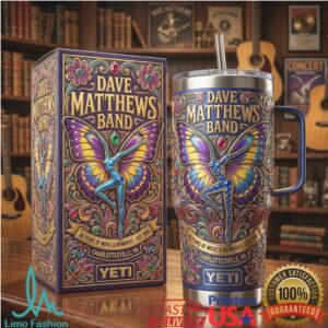 Dave Matthews Band Vintage Butterfly 40oz Tumbler Design