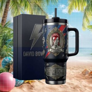 David Bowie Starman Est 1947 Ziggy Stardust Tribute 40oz Tumbler (2)