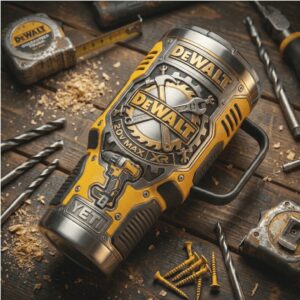 DeWalt Tough 20V Max XR Inspired 3D Industrial Tool Style Insulated Tumbler
