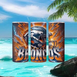 Denver Broncos Electric Lightning Impact Helmet Tumbler Wrap