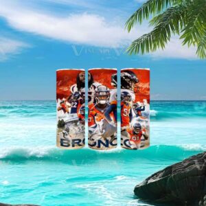 Denver Broncos NFL Football Team Players Collage Tumbler Wrap