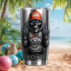 New England Patriots Skeleton Middle Finger Custom Name Tumbler Cup New England Patriots Skeleton Middle Finger Custom Name Tumbler Cup