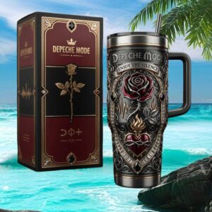 Depeche Mode “Enjoy The Silence” Rose & Heart Gothic Anniversary Tumbler