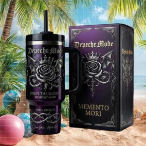 Depeche Mode Memento Mori Enjoy The Silence Gothic Rose Anniversary Tumbler
