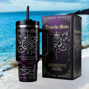 Depeche Mode Memento Mori Enjoy The Silence Gothic Rose Purple Tumbler