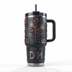 Depeche Mode Violator Rose 3D Embossed 40oz Tumbler