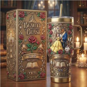 Disney Beauty and the Beast 35th Anniversary Tale As Old Time 40oz Tumbler