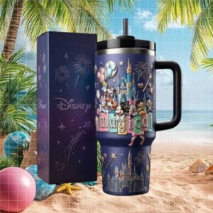 Disney Magical Fireworks Mickey & Friends 40oz Custom Tumbler with Gift Box