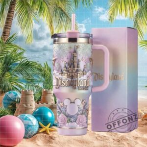 Disneyland Magic Pastel Rainbow Castle Collector's Edition 40oz Tumbler
