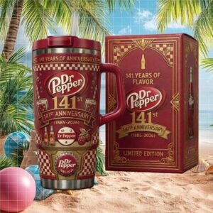 Dr Pepper 141st Anniversary Limited Edition 40oz Tumbler with Handle