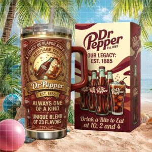 Dr Pepper Heritage Taste 40oz Tumbler Legacy 23 Flavors Vintage Edition