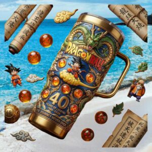 Dragon Ball 40 Years of Legend 1986 2026 Anniversary Tumbler Wrap
