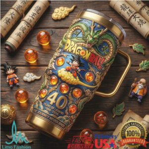 Dragon Ball 40th Anniversary Legend Edition Son Goku & Shenron Gold 40oz Tumbler