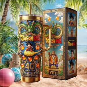 Dragon Ball Z 40 Years of Legend 1986 2026 Anniversary YETI Style Tumbler