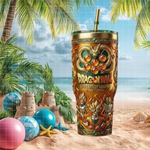 Dragon Ball Z 40 Years of Legend 1986 2026 Goku & Vegeta Anniversary Tumbler