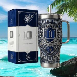 Duke Blue Devils “Blue Devils Heritage” 3D Silver & Navy Collegiate Tumbler