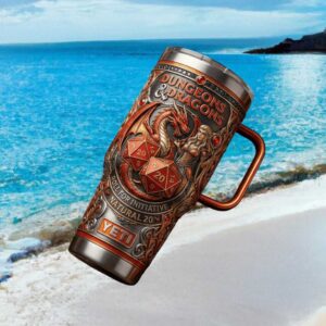 Dungeons and Dragons Natural 20 Roll for Initiative Custom Tumbler