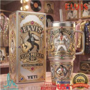 Elvis Presley 91st Anniversary King of Rock 'N' Roll 40oz Tumbler