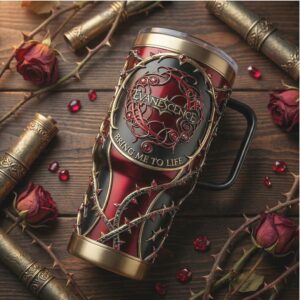 Evanescence “Bring Me To Life” Gothic Rose & Thorns Tumbler