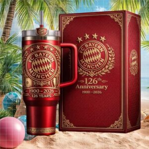 FC Bayern München 126th Anniversary Commemorative Luxury Red & Gold Tumbler