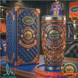 Florida Gators NCAA Basketball Quilted Blue & Orange 40oz Tumbler