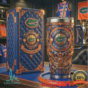 Florida Gators NCAA Basketball Quilted Blue & Orange 40oz Tumbler