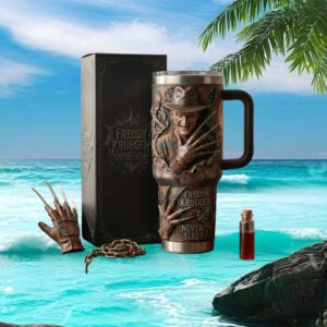 Freddy Krueger Nightmare on Elm Street 3D Sculpted Horror Yeti Tumbler