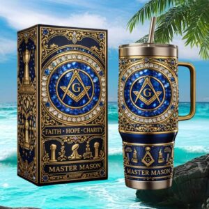 Freemason Master Mason Faith Hope Charity 3D Luxury Tumbler