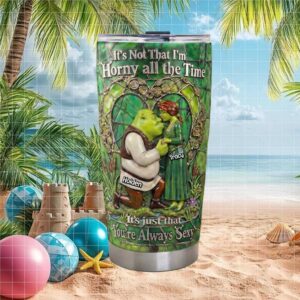 Funny Shrek and Fiona “You're Always Sexy” Personalized Couple Tumbler