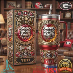 Georgia Bulldogs “Between The Hedges” NCAA Collegiate Luxury 40oz Tumbler