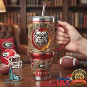 Georgia Bulldogs “Between The Hedges” NCAA Collegiate Luxury 40oz Tumbler